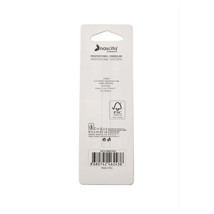Nascita Rose Series 083 Slanted Tweezers for Precise Grooming by Beauty Care Bag