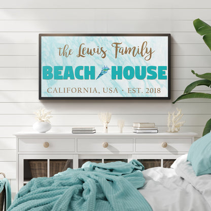 Beach House Sign by Tailored Canvases