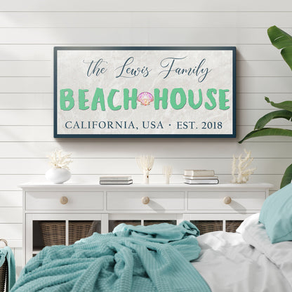 Beach House Sign by Tailored Canvases