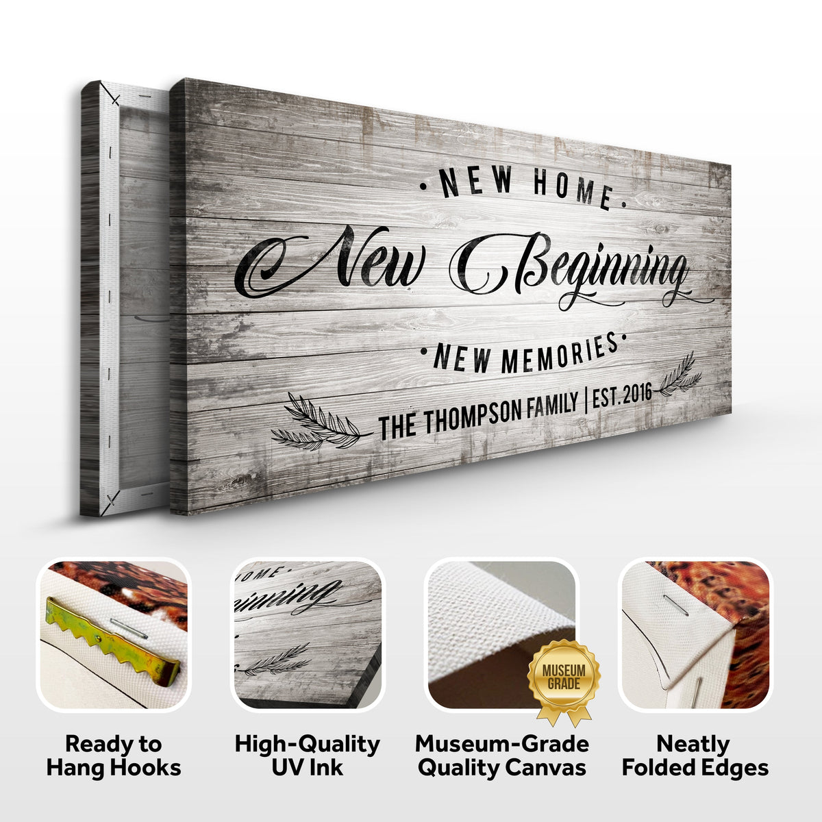 New Home Sign by Tailored Canvases