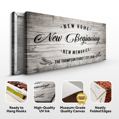 New Home Sign by Tailored Canvases