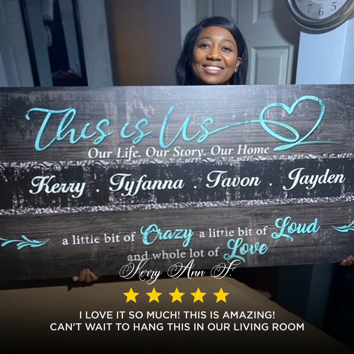 This is Us Family Sign by Tailored Canvases