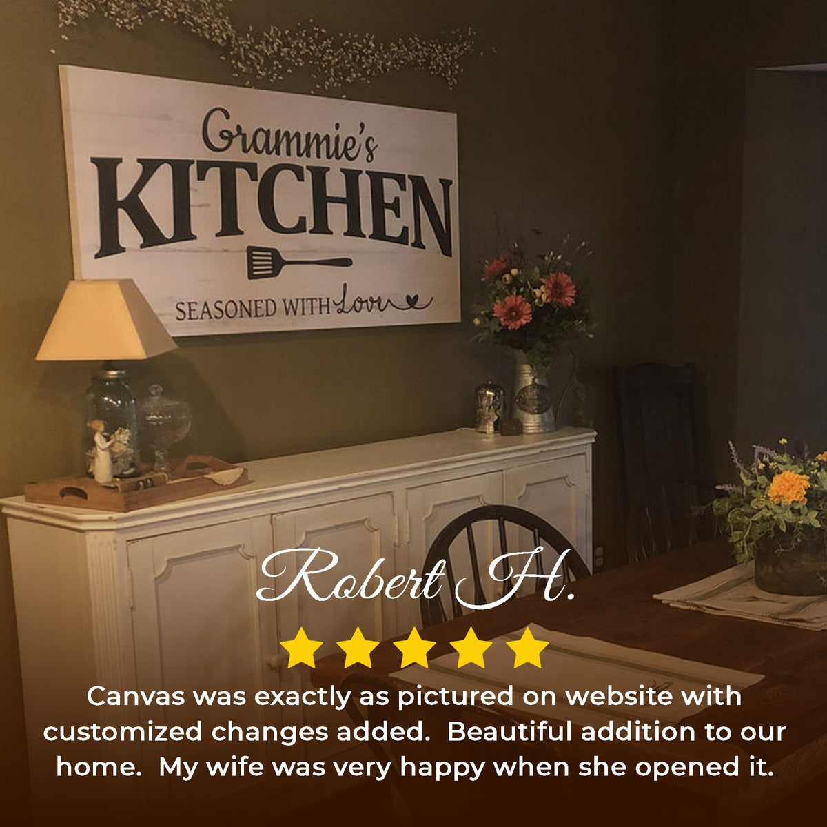Your Kitchen Sign by Tailored Canvases