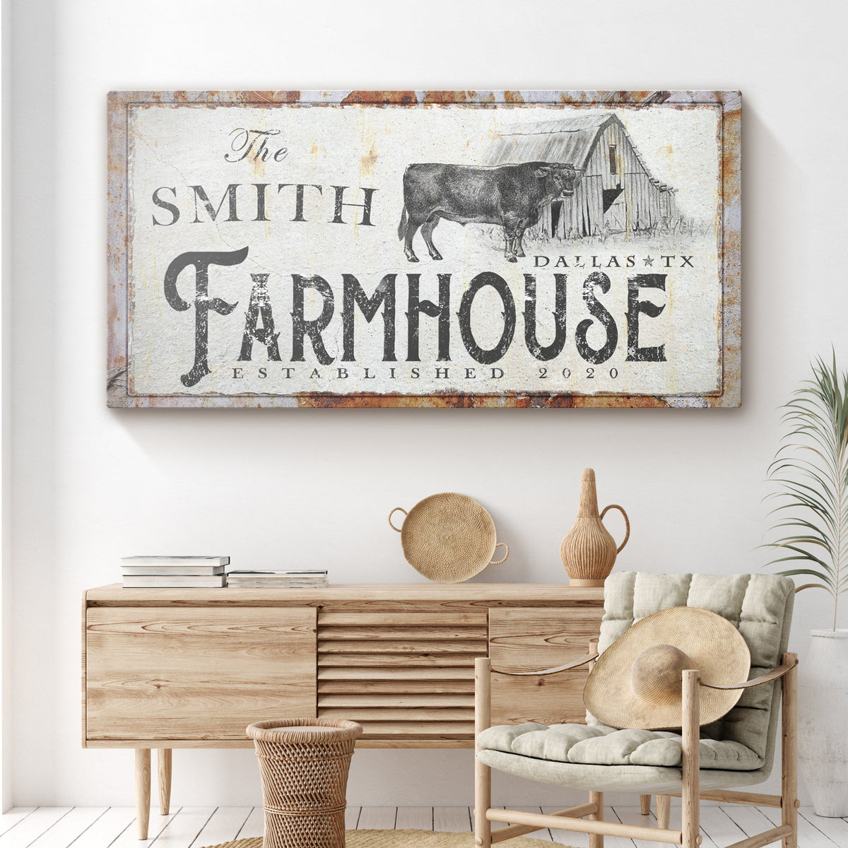 Rustic Farmhouse Sign X by Tailored Canvases