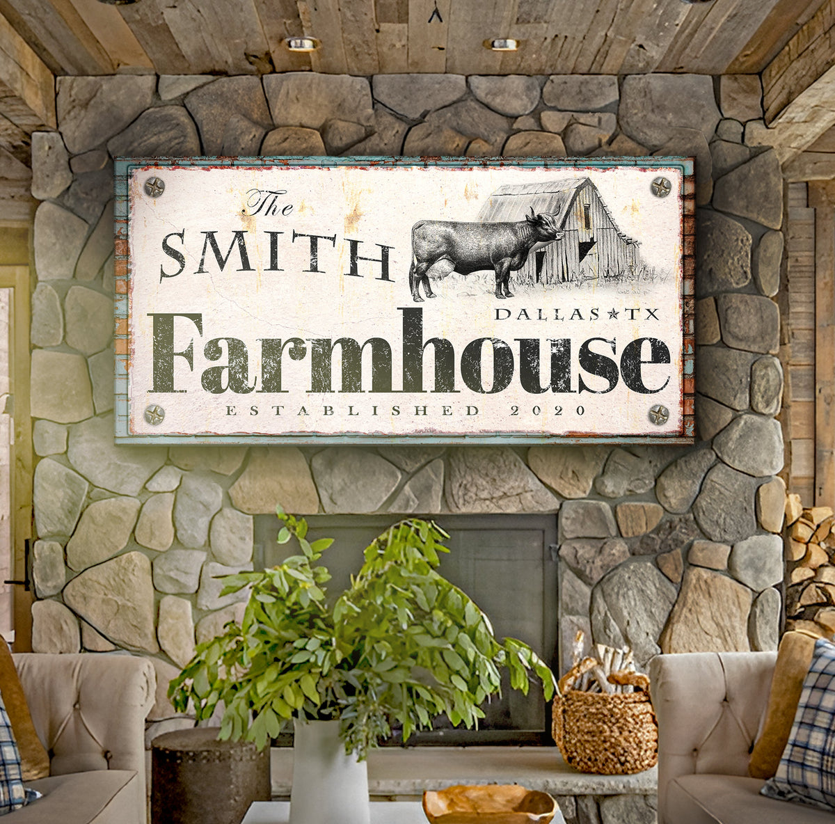 Rustic Farmhouse Sign II by Tailored Canvases