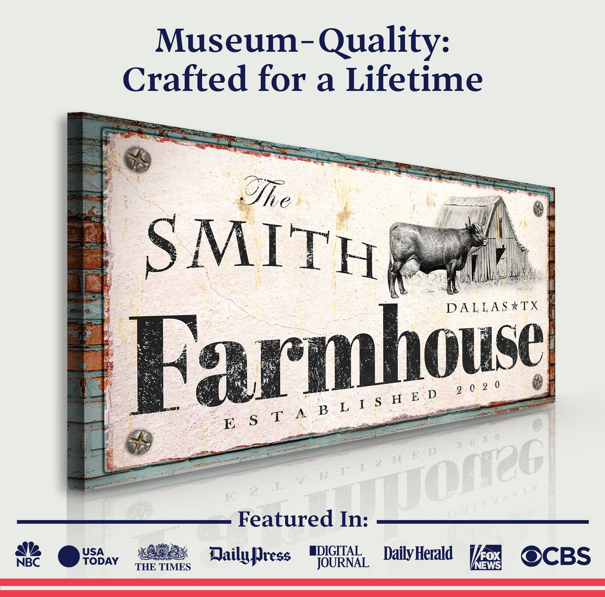 Rustic Farmhouse Sign II by Tailored Canvases