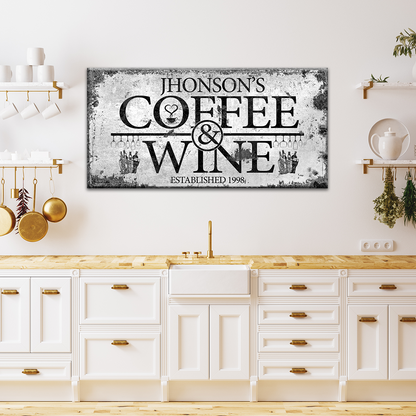 Coffee and Wine Sign by Tailored Canvases