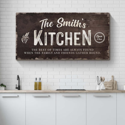 Family Kitchen Sign by Tailored Canvases