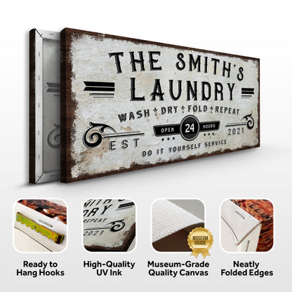 Personalized Laundry Room Sign by Tailored Canvases