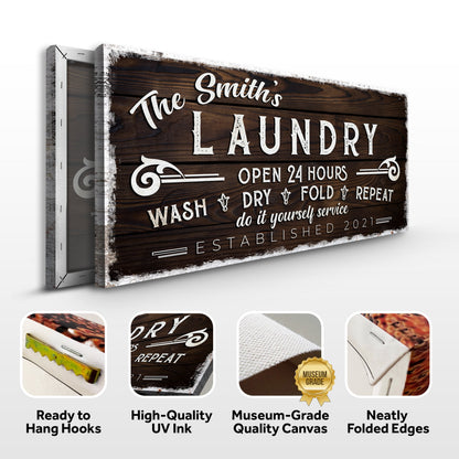 Personalized Laundry Room Sign III by Tailored Canvases