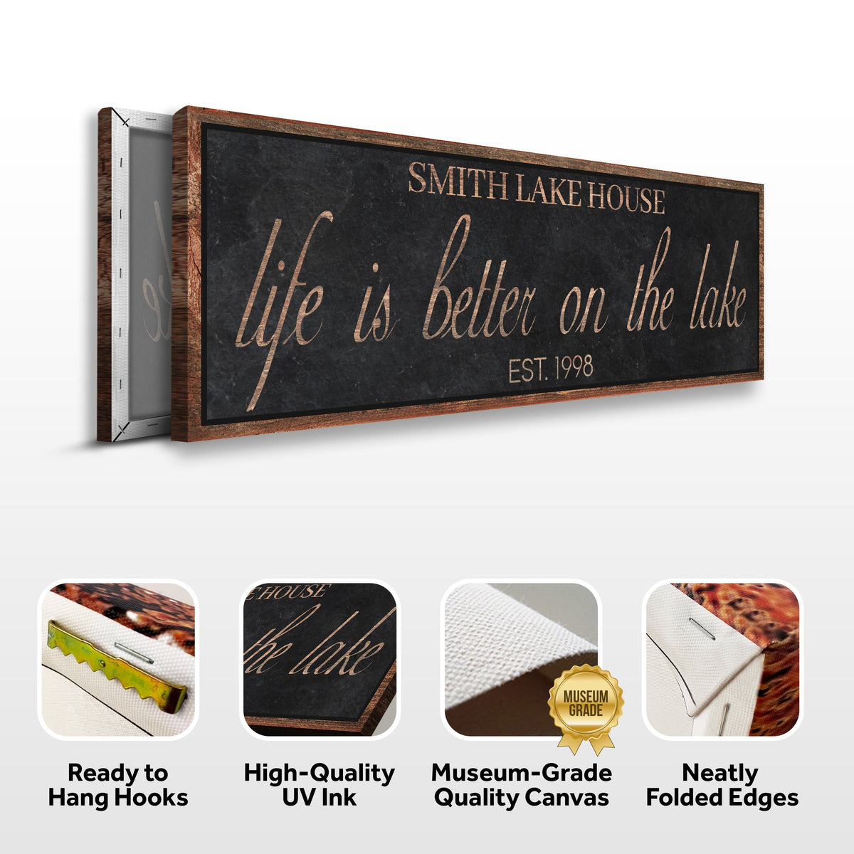 Life Is Better On The Lake Sign by Tailored Canvases