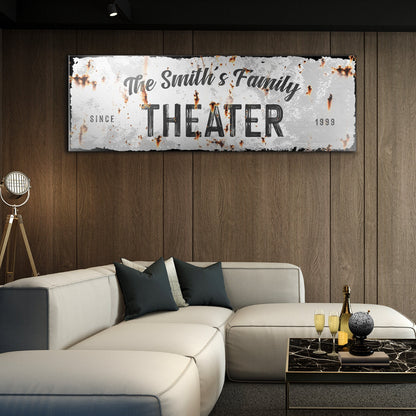 Family Theater Sign by Tailored Canvases