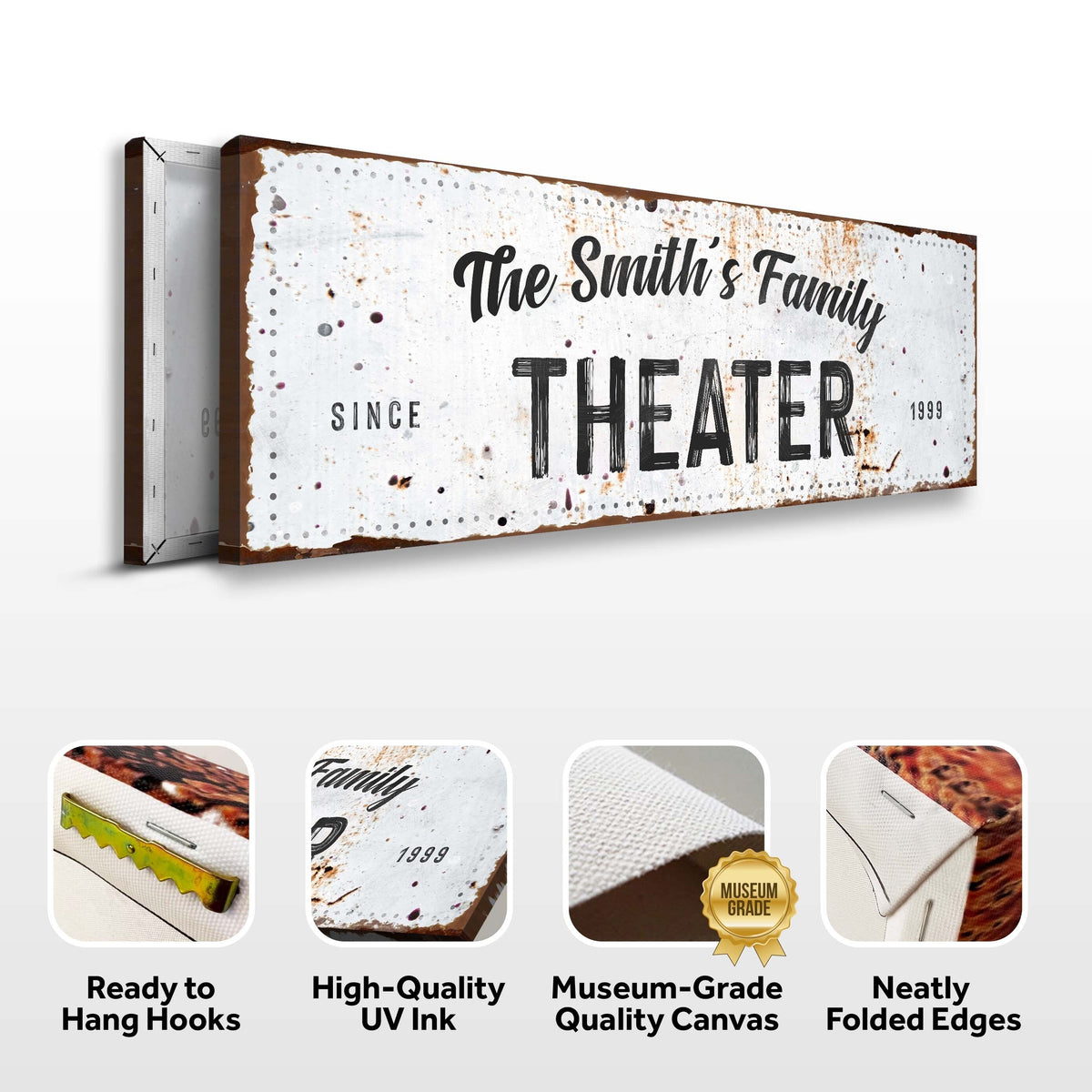 Family Theater Sign by Tailored Canvases