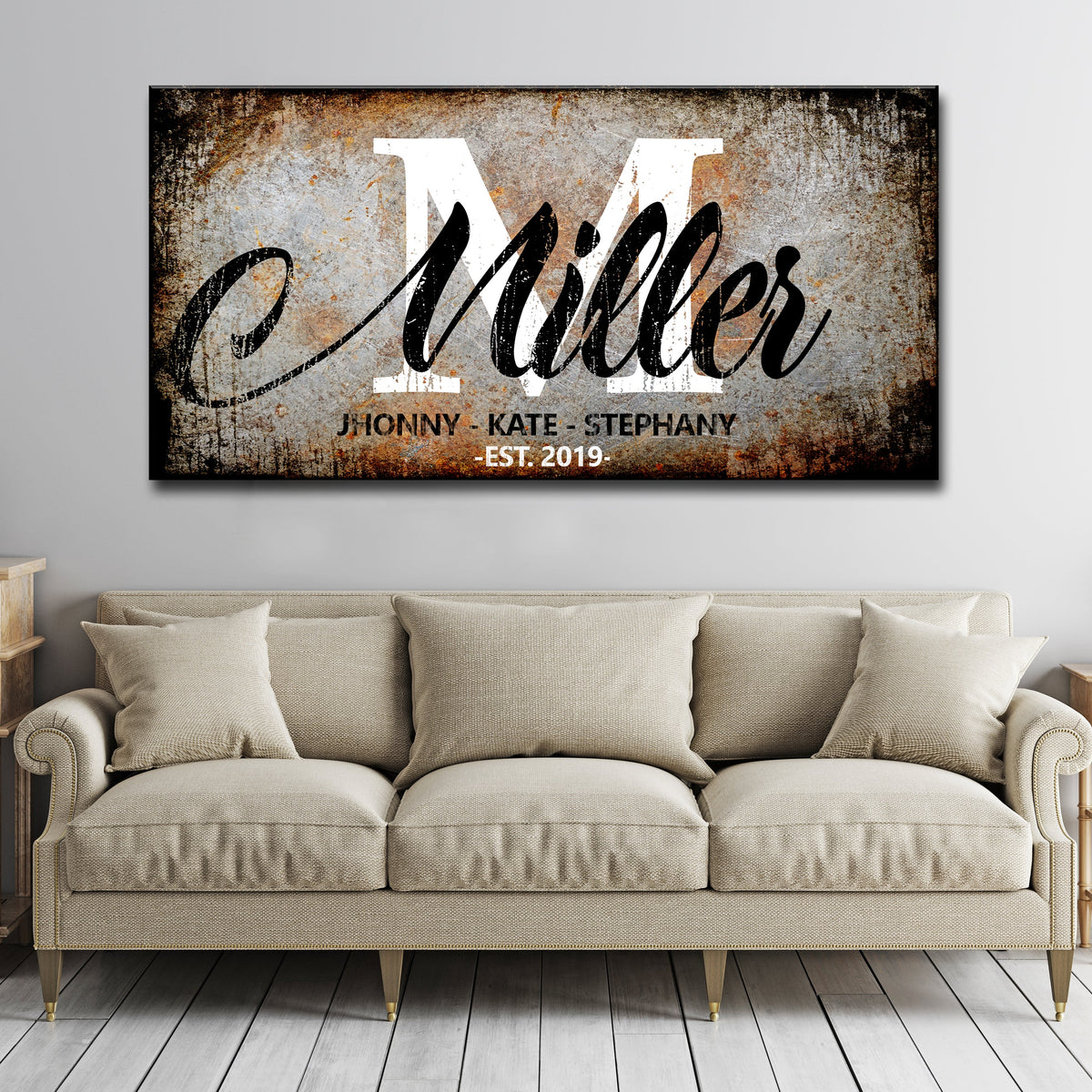 Family Last Name Sign by Tailored Canvases