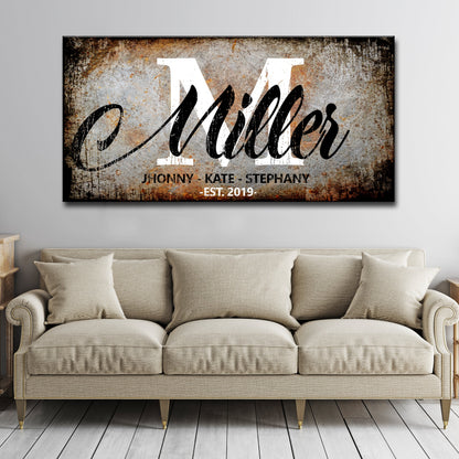 Family Last Name Sign by Tailored Canvases