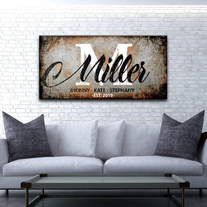 Family Last Name Sign by Tailored Canvases