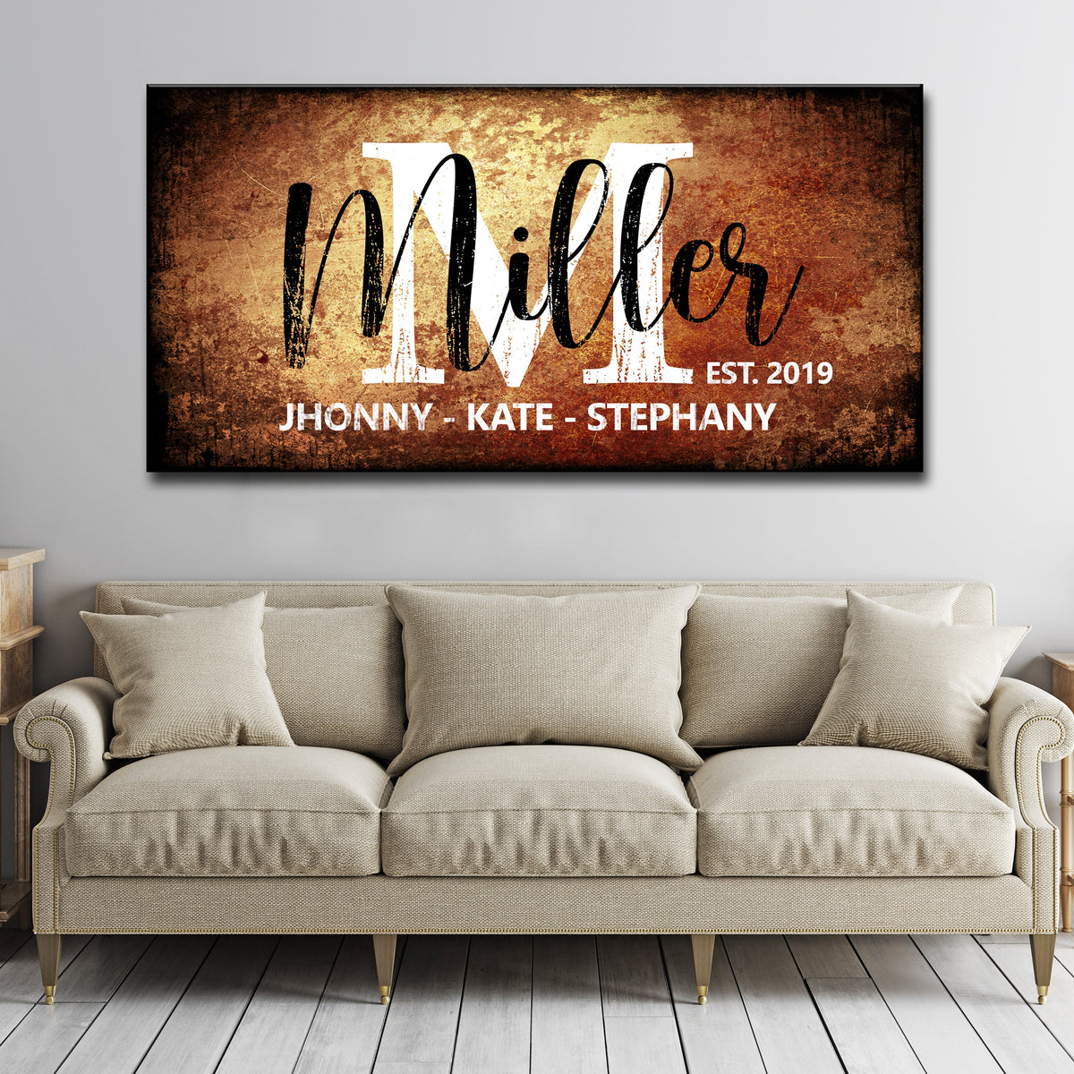 Family Last Name Sign by Tailored Canvases