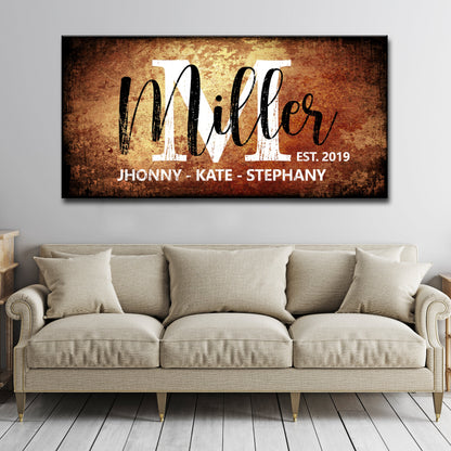 Family Last Name Sign by Tailored Canvases