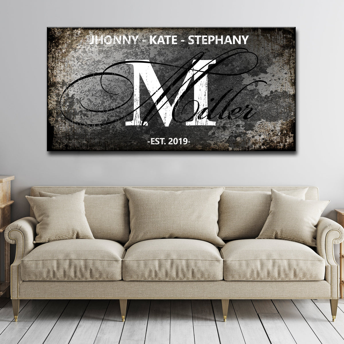 Family Last Name Sign by Tailored Canvases