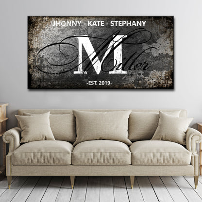 Family Last Name Sign by Tailored Canvases
