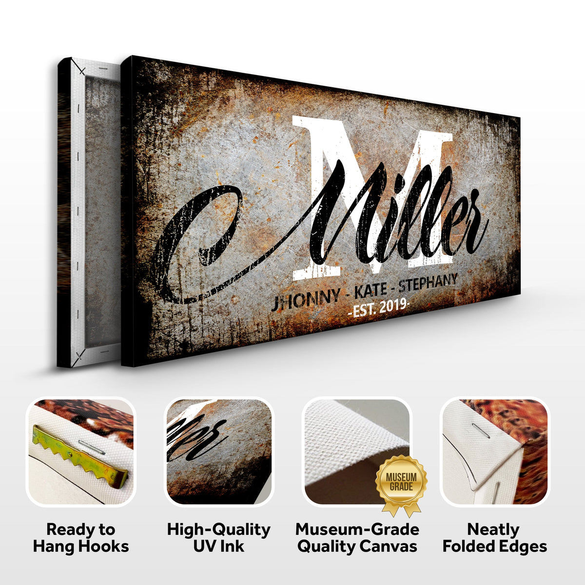 Family Last Name Sign by Tailored Canvases