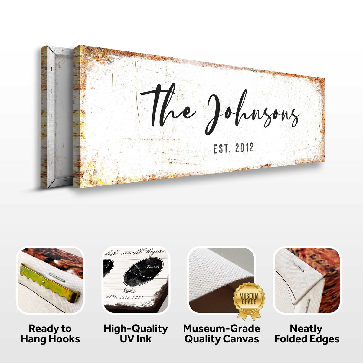 Rustic Family Name Sign by Tailored Canvases