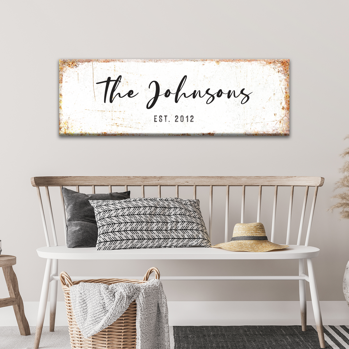 Rustic Family Name Sign by Tailored Canvases