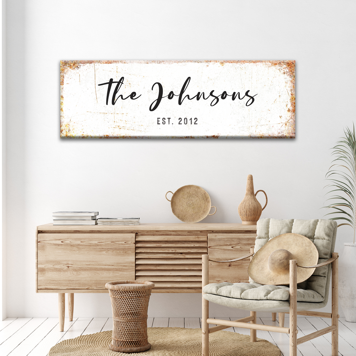 Rustic Family Name Sign by Tailored Canvases