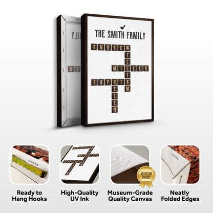 Scrabble Family Name Sign by Tailored Canvases