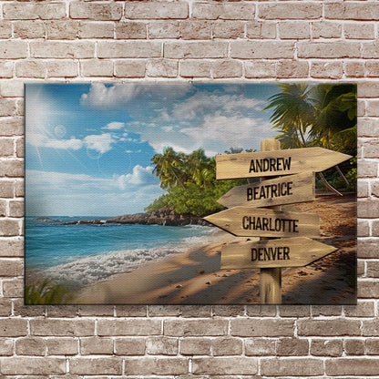Family Names Ocean Breeze Sign by Tailored Canvases