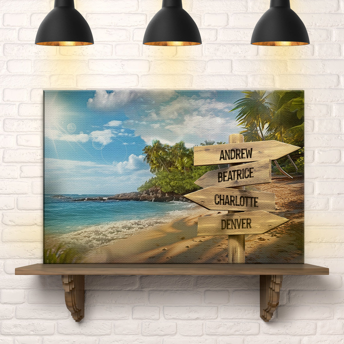 Family Names Ocean Breeze Sign by Tailored Canvases