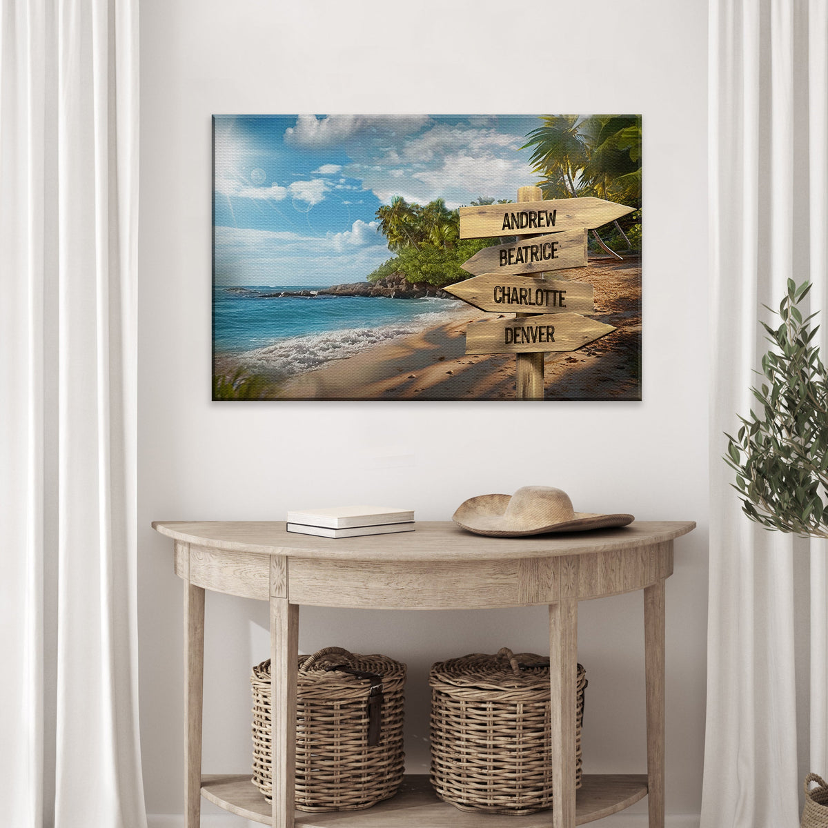 Family Names Ocean Breeze Sign by Tailored Canvases