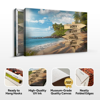 Family Names Ocean Breeze Sign by Tailored Canvases