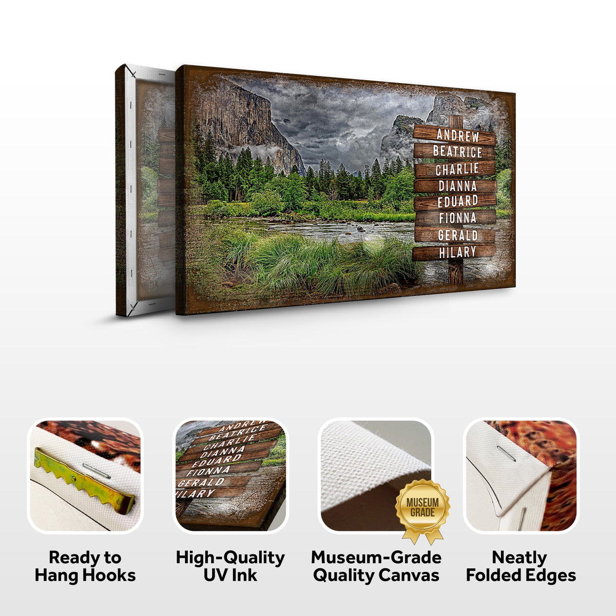 Lake Family Name Sign by Tailored Canvases