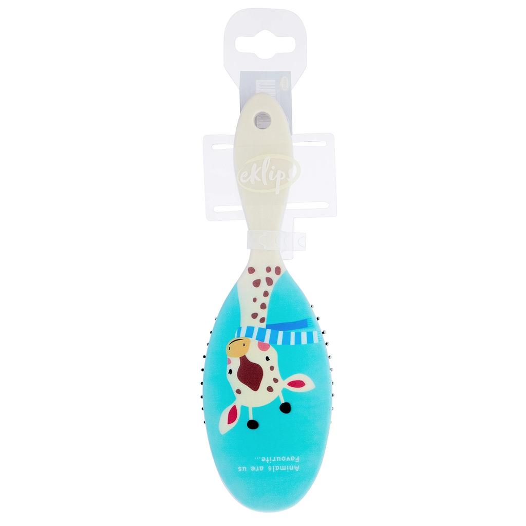 Eklips Patterned Hair Brush for Easy Daily Detangling by Beauty Care Bag