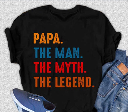 Papa, the Man, the Myth, the Legend men's bamboo graphic T-shirt – view 2