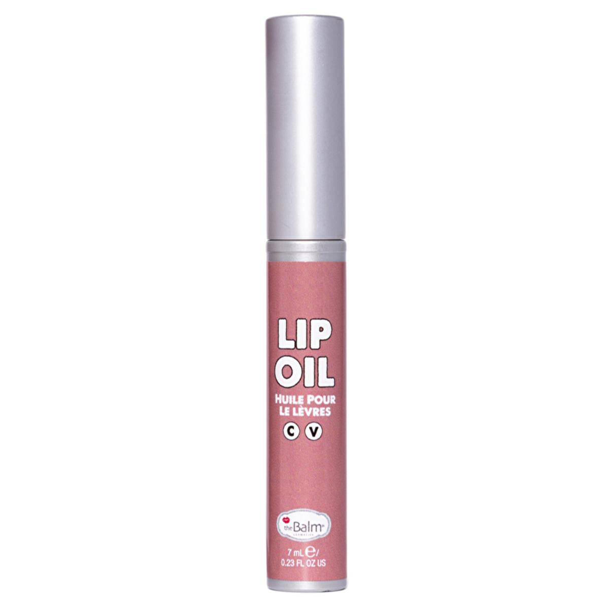theBalm Too Slow, Mauve Over Lip Oil: Hydrating, Non-Sticky Gloss for a Healthy, Plump Look - Long-Lasting Color & Subtle Tint by Beauty Care Bag