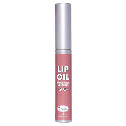 theBalm Too Slow, Mauve Over Lip Oil: Hydrating, Non-Sticky Gloss for a Healthy, Plump Look - Long-Lasting Color & Subtle Tint by Beauty Care Bag