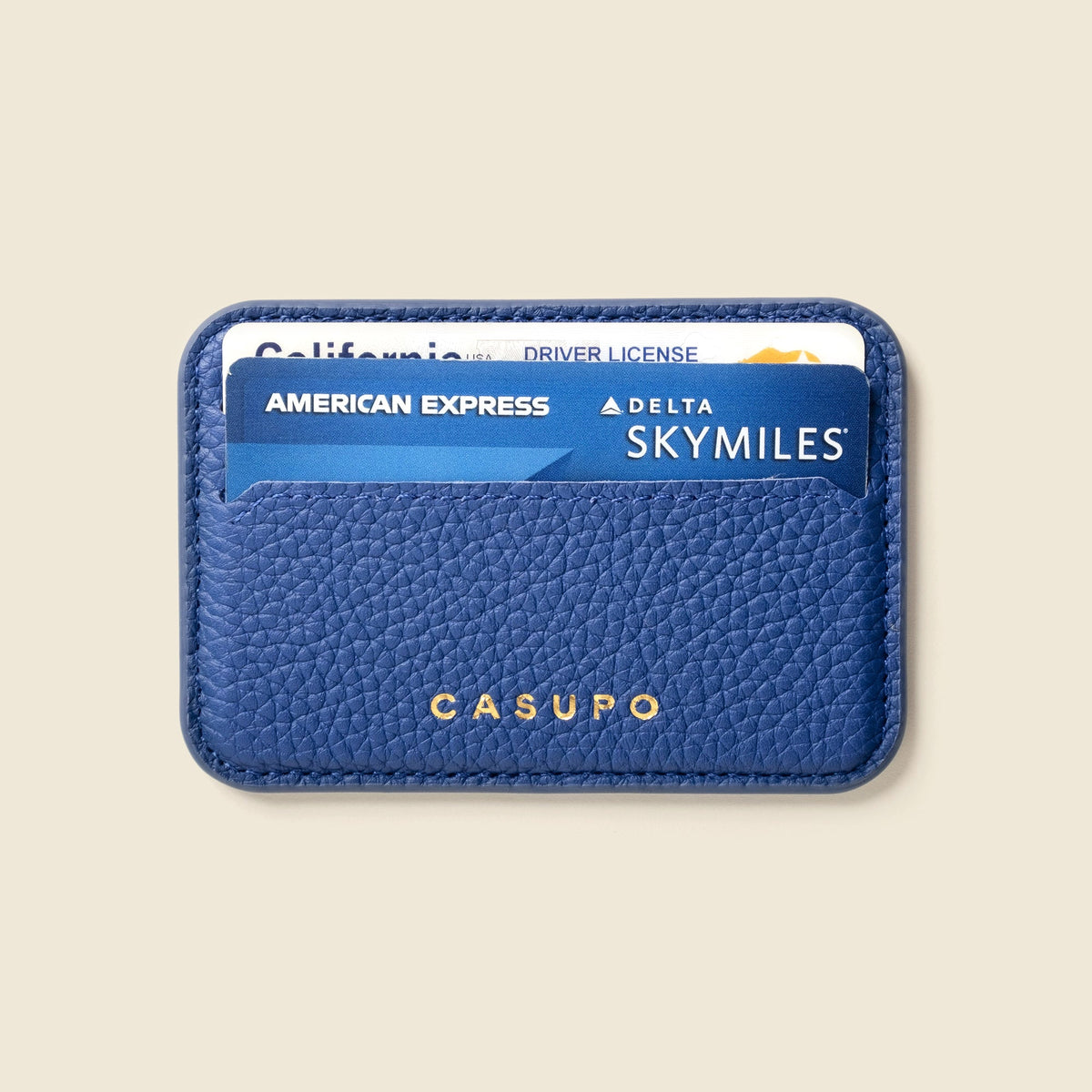 Mag Safe Leather Wallet with RFID - Cobalt by CASUPO