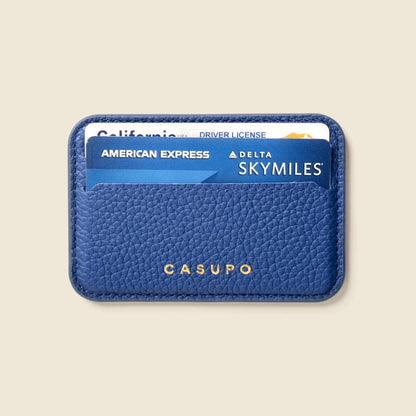 Mag Safe Leather Wallet with RFID - Cobalt by CASUPO