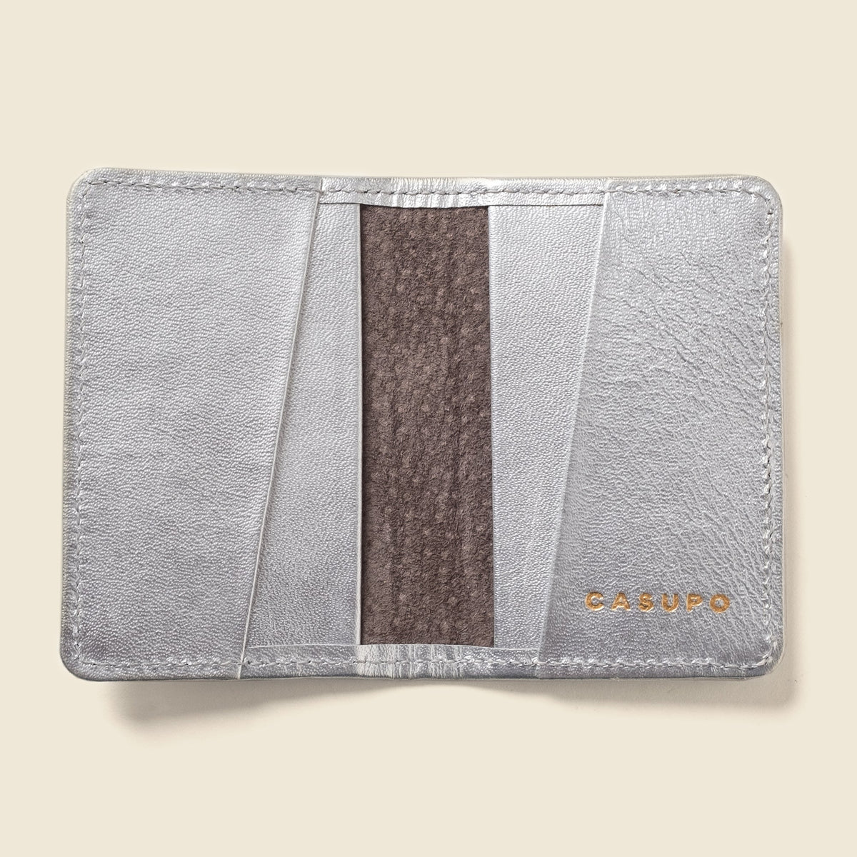 Compact Bifold with RFID Protection - Silver by CASUPO