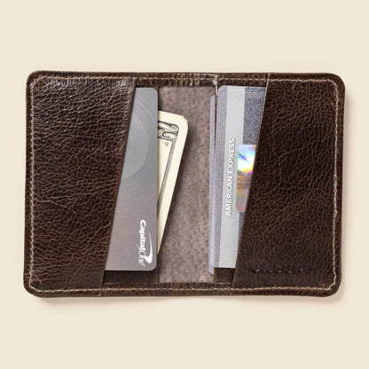 Compact Bifold Wallet with RFID Protection - Olive by CASUPO