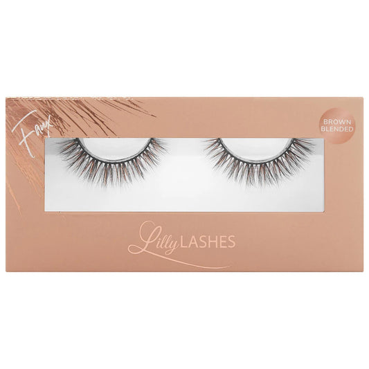 Everyday Faux Mink: Natural Brown Blended Eyelashes - Vegan, Cruelty-Free, Reusable - Enhance Your Natural Glam Look by Beauty Care Bag