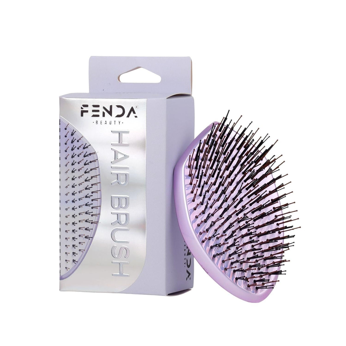 Fenda Professional 4-Pin Oval Hair Brush in Lilac by Beauty Care Bag