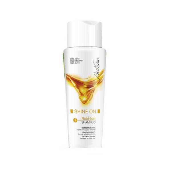 BioNike: Defence Hair Shine On Nutri-Repair Shampoo: Restore Shine, Volume & Protect Color-Treated, Damaged, Dry Hair with Coconut & Olive Oil (6.76 fl oz) by Beauty Care Bag
