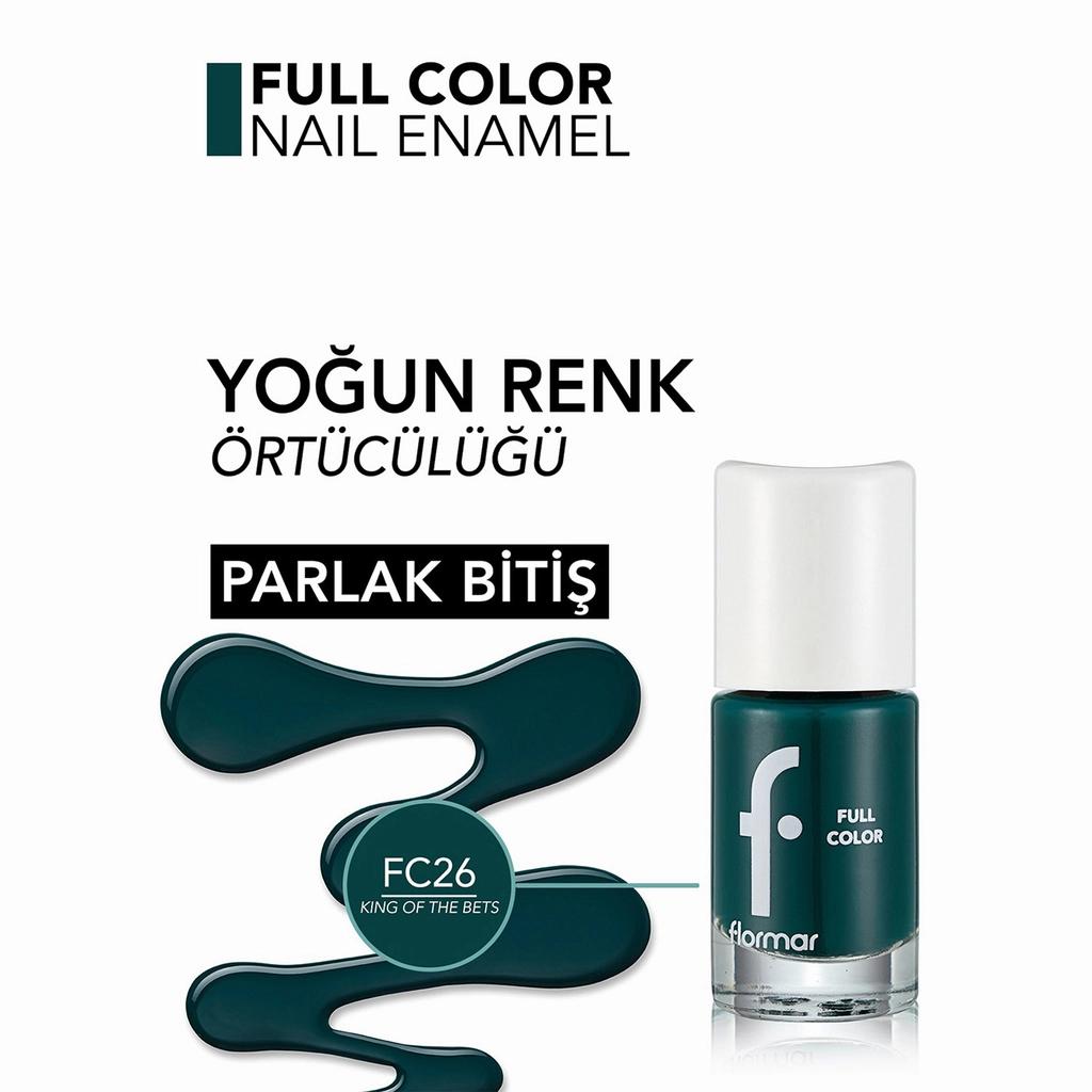 Flormar Full Color High-Pigment Nail Polish FC26 King of Bets 8ml by Beauty Care Bag