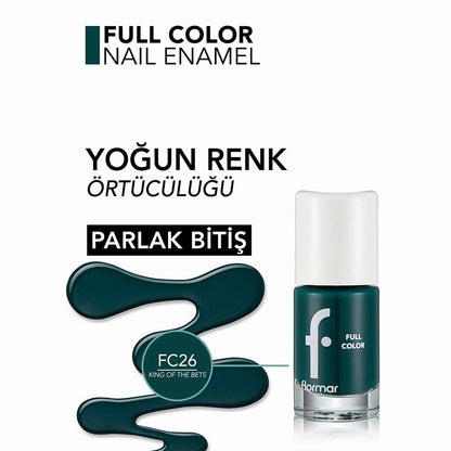 Flormar Full Color High-Pigment Nail Polish FC26 King of Bets 8ml by Beauty Care Bag