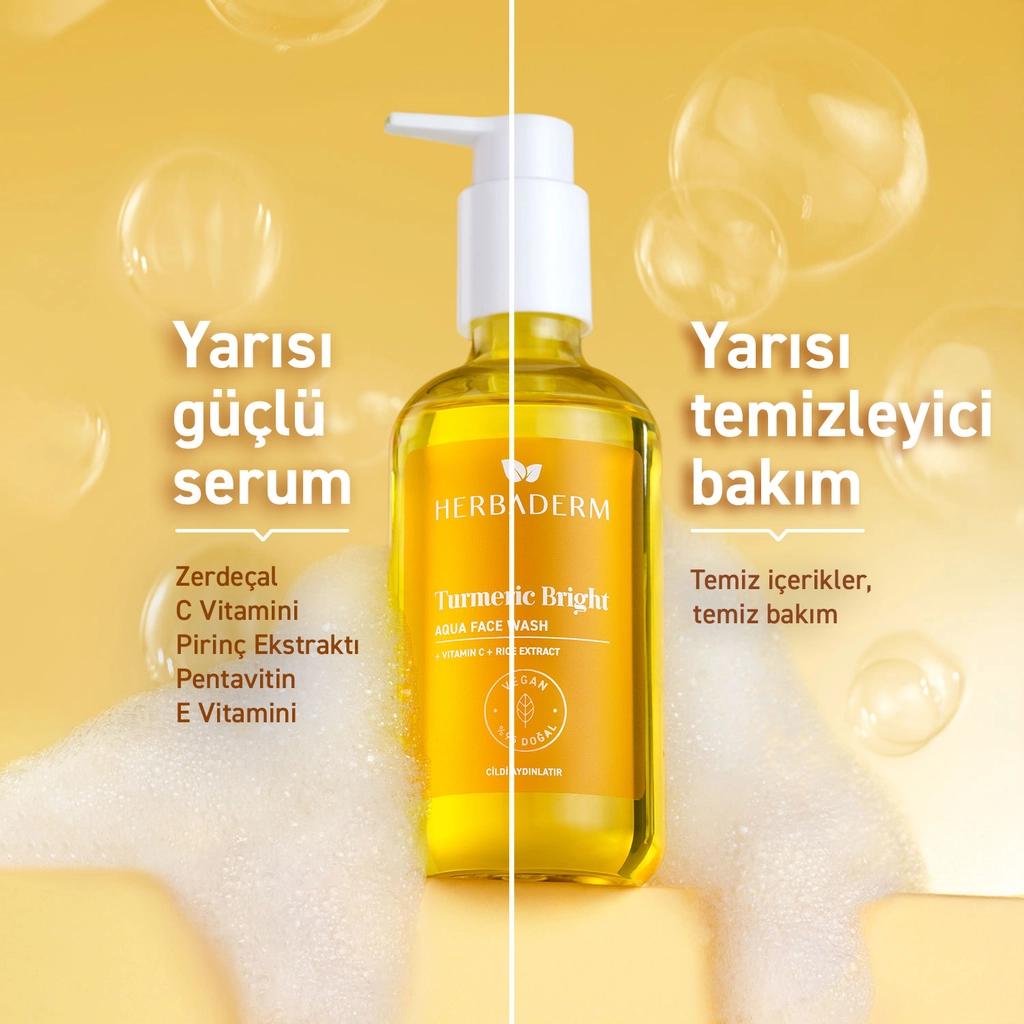 Herbaderm Turmeric Bright Aqua Cleansing Gel 250 ml by Beauty Care Bag
