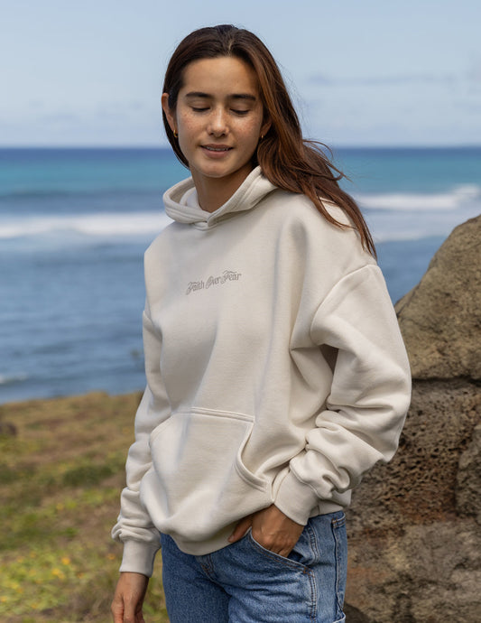 Faith Over Fear Taupe Unisex Hoodie by Elevated Faith