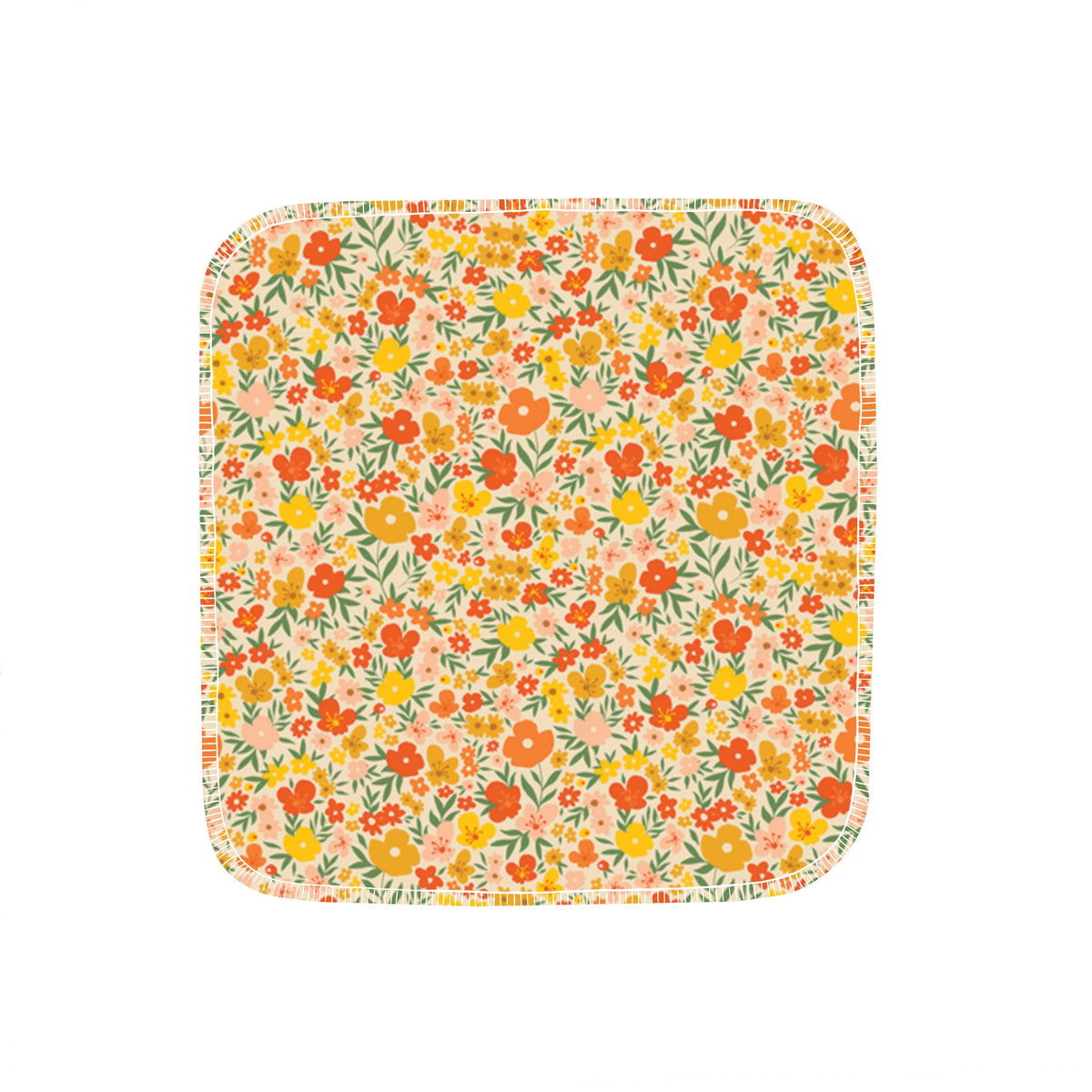 Reusable flannel paper towels in Retro Golden Florals